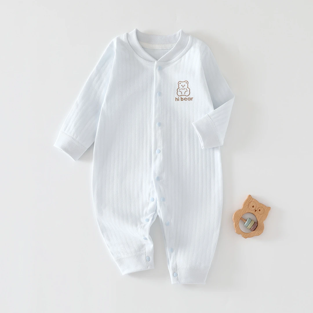 2024年秋季新生儿婴幼儿连体衣柔软无骨卡通连体衣闭裆哈衣四季款