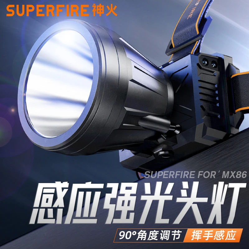 神火MX86 强光头灯可充电头戴式超亮长续航户外钓鱼照明灯
