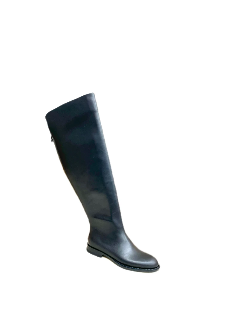 Jumei高端系列 过膝长靴/小牛皮/高定设计师款/女靴/法式/JM5482