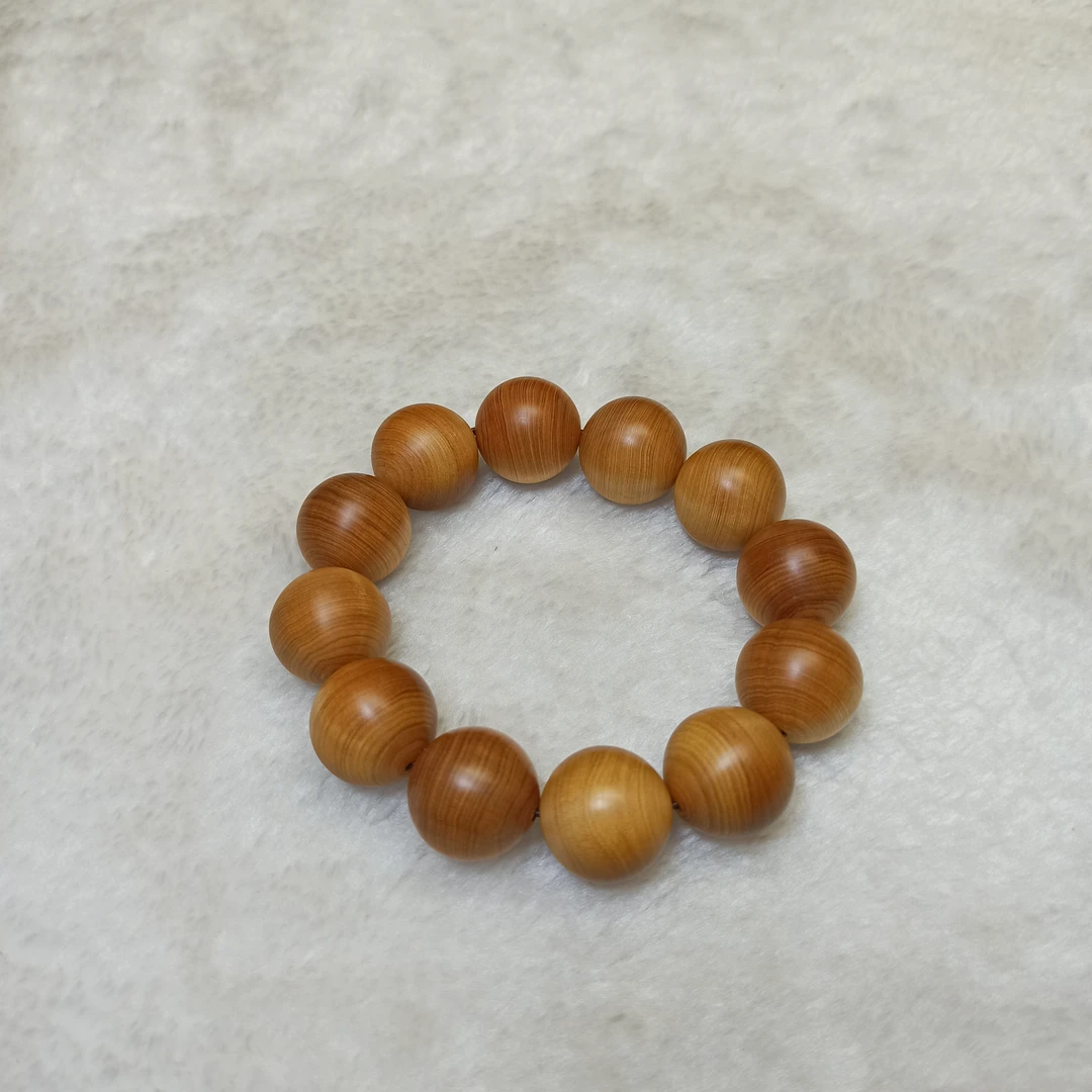 崖柏黄粉香料手串，2.0cm尺寸