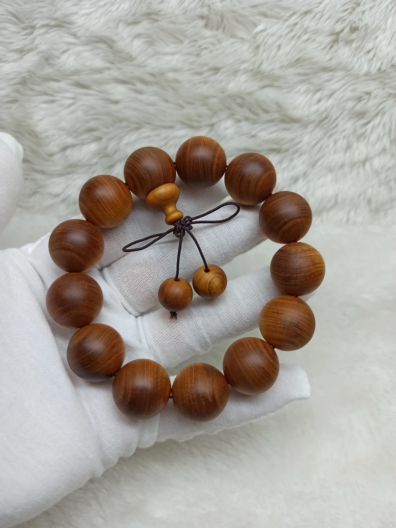 太行崖柏碳化黑油手串，太行崖柏陈化料手串