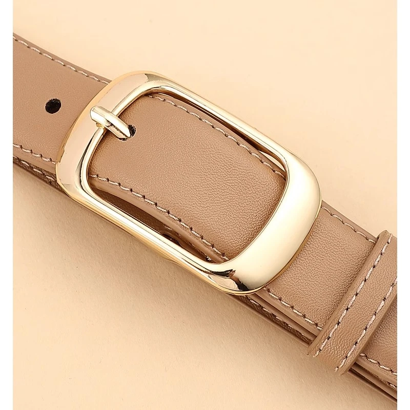 2024新款女士针扣皮带简约时尚百搭秋季女款配牛仔裤腰带女ins潮