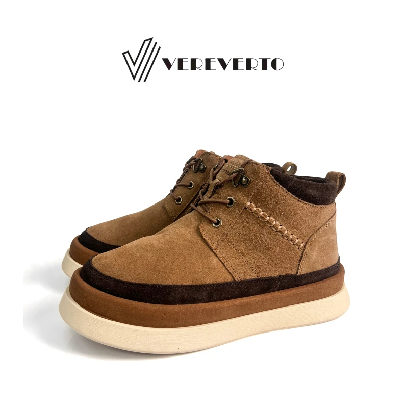 《名爵男士》2024冬季新款皮毛一体雪地靴增高男鞋大棉鞋高帮鞋男