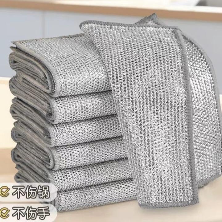 银丝洗碗布家用厨房抹银丝抹布布清洁布双面吸水洗碗巾不沾油无痕
