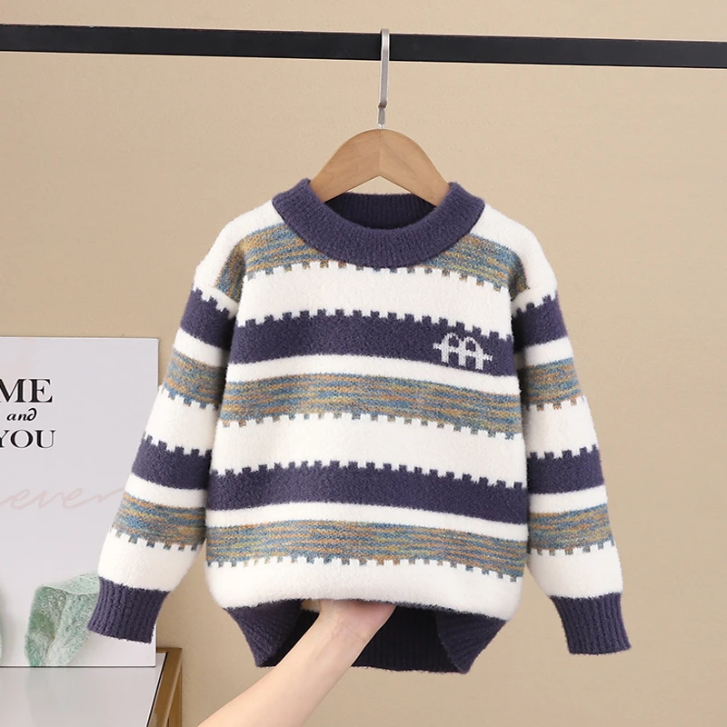 清仓儿童毛衣男孩中大童宝宝针织打底衫秋冬季新款洋气加厚不起球