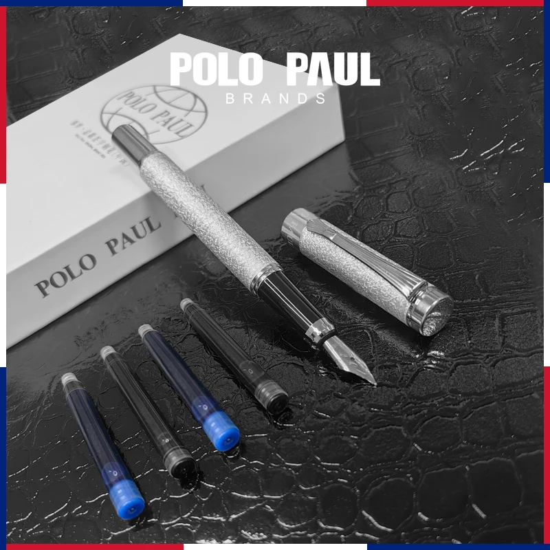 polo paul-轻奢钢笔+4墨水套装高档商务旗舰钢笔D