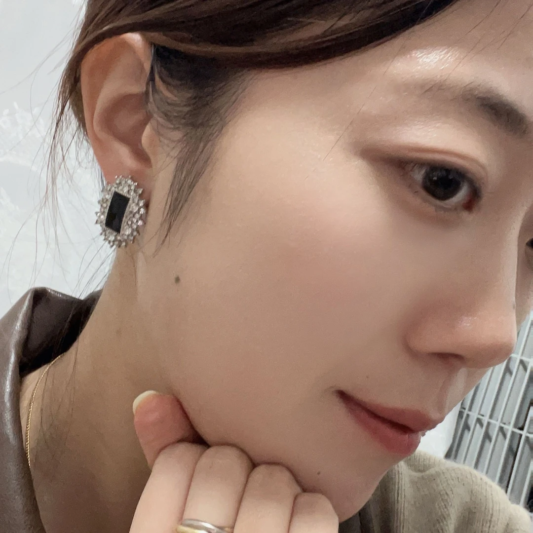 锌合金耳饰 耳钉2023爆款百搭耳夹耳洞气质耳环女小众设计感耳饰1