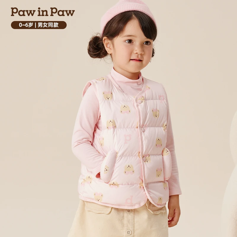 【达人专属】PawinPaw冬男女宝防风保暖马甲儿童舒适PCVWE4992E