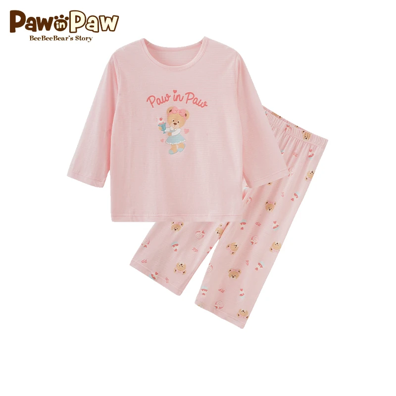 【达人专属】PawinPaw小熊儿童春夏款男女抗菌家居服套装PCCYE2354E