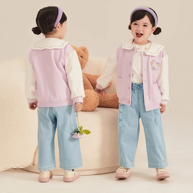 【丽姐】PawinPaw卡通小熊童装女外套儿童翻领上衣PBJMD4941K