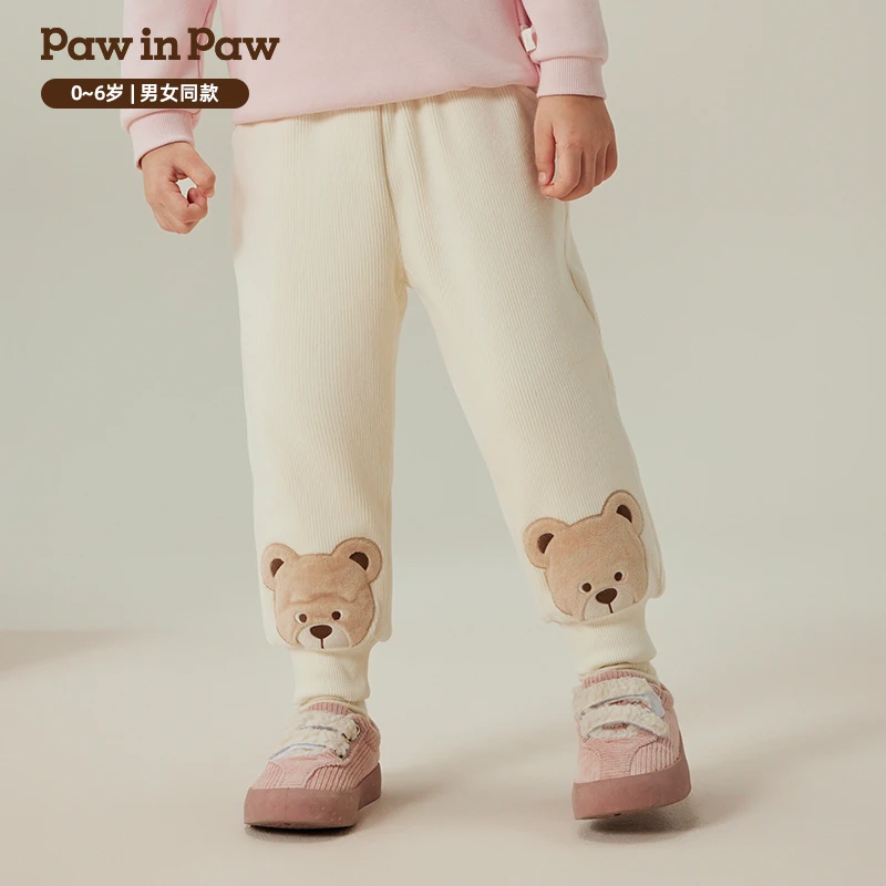 PawinPaw卡通小熊童装24年秋冬新款男女宝舒适长裤PCTME4V92E