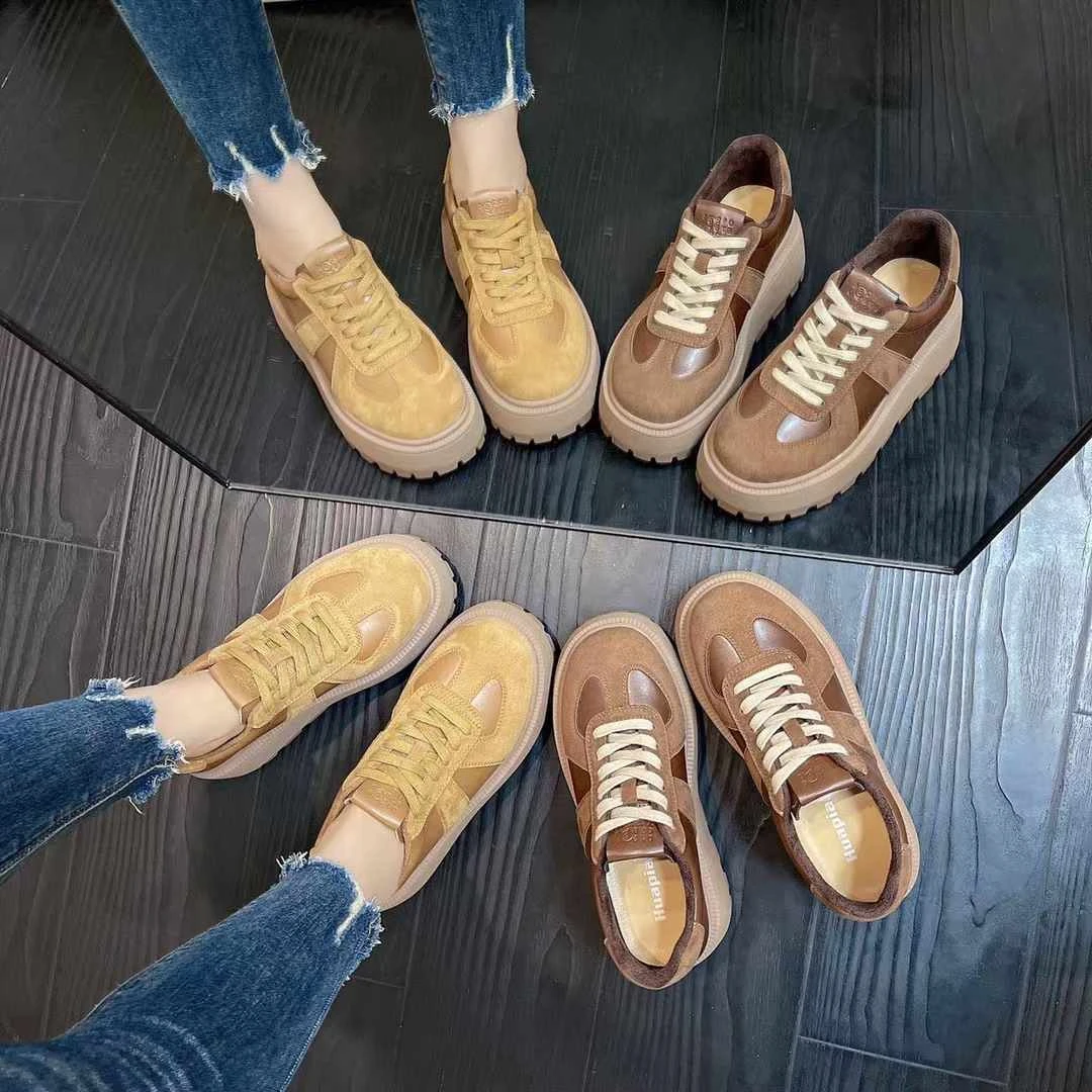 【亏本宠粉】2025新款百搭厚底增高显瘦德训鞋女鞋911