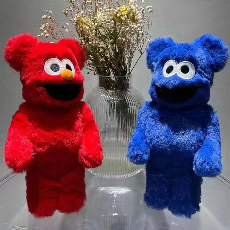 bearbrick暴力熊摆件客厅400积木熊芝麻街艾莫甜饼怪潮玩手办模型