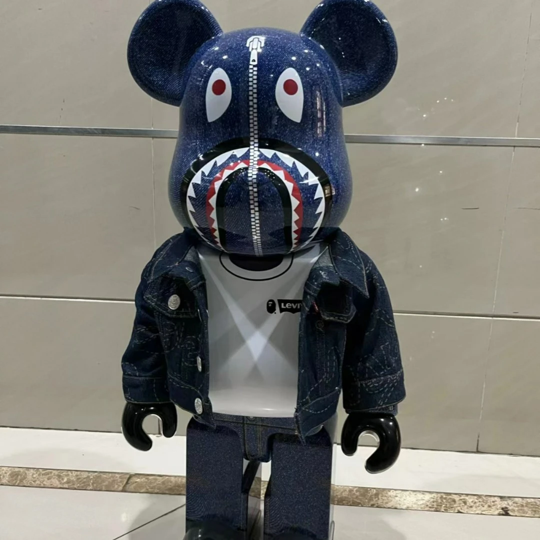 1000%里维斯bearbrick暴力熊积木熊客厅摆件潮玩手办动漫玩偶可动