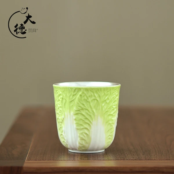 白菜百财高端茶杯功夫茶具鎏银主人杯泡茶杯X848