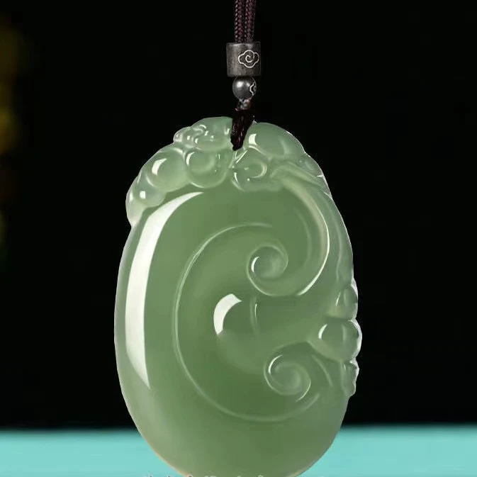 天然新疆东陵玉玉石挂件挂坠如意玉佩玉石挂件吊坠高档正宗