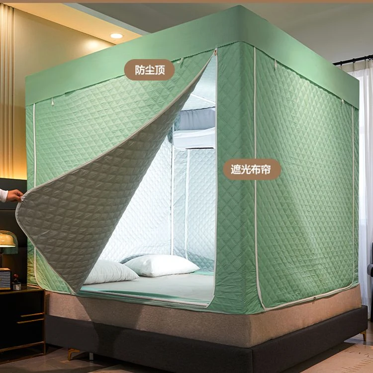 冬季蚊帐室内家用床上秋冬保暖防风防寒加棉加厚成人宿舍棉帐篷