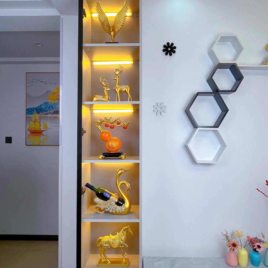 新款中式轻奢高档电视柜酒柜餐边柜客厅玄关乔迁工艺品装饰摆件