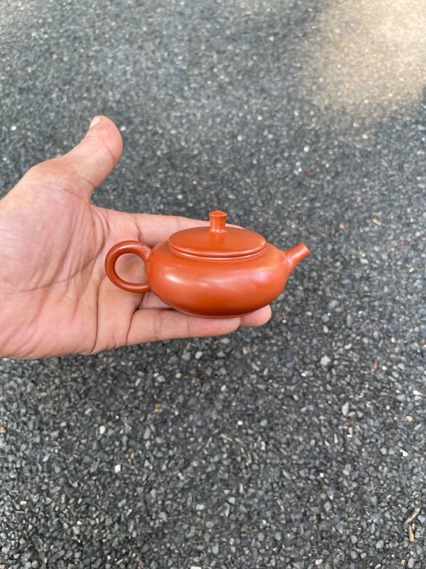 柿子款手拉壶！容量125毫升！朱泥！薄胎！水磨工艺！作者：吴思婷！