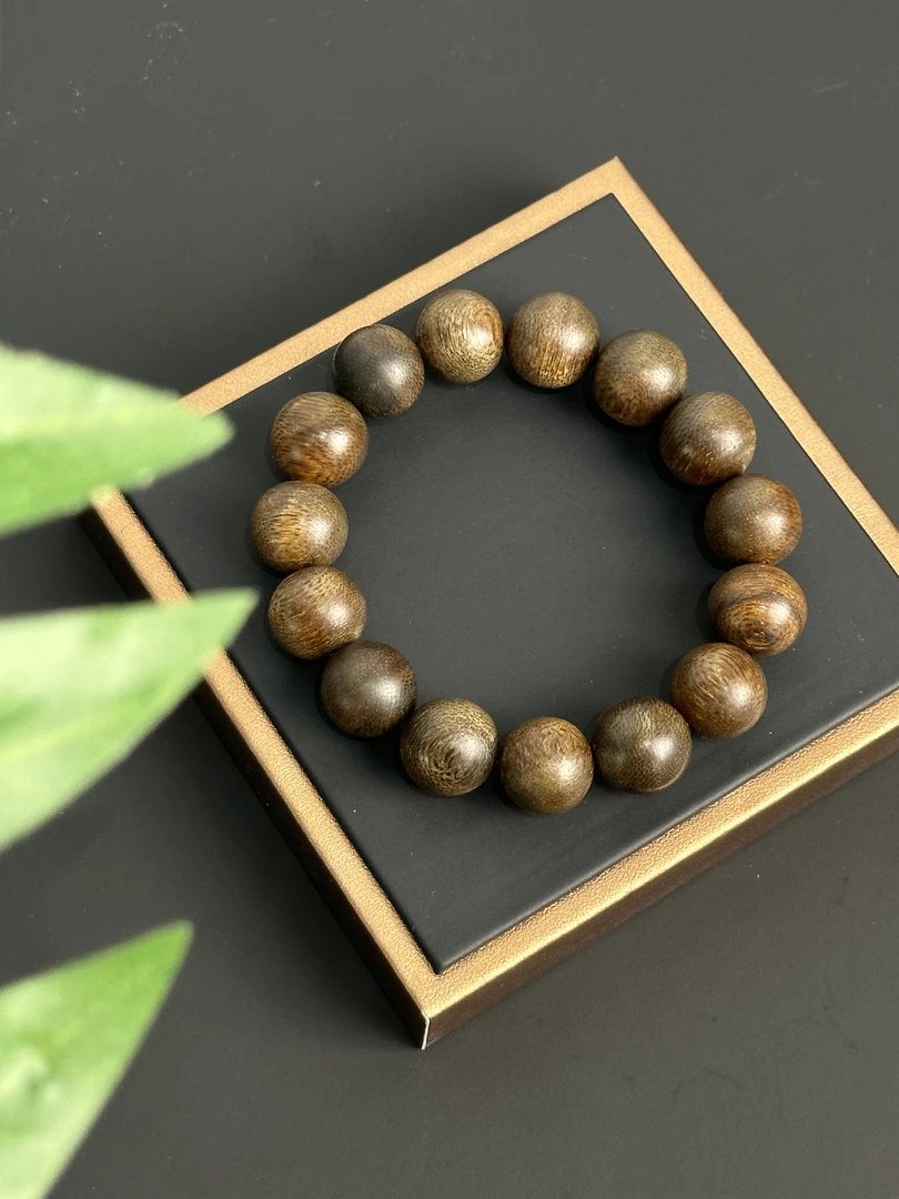 安总严选+精选九九分沉1.3+圆珠单圈沉香手串lyg