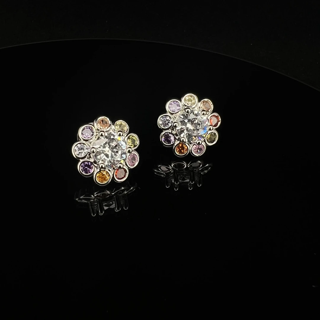 6562彩色气质耳钉