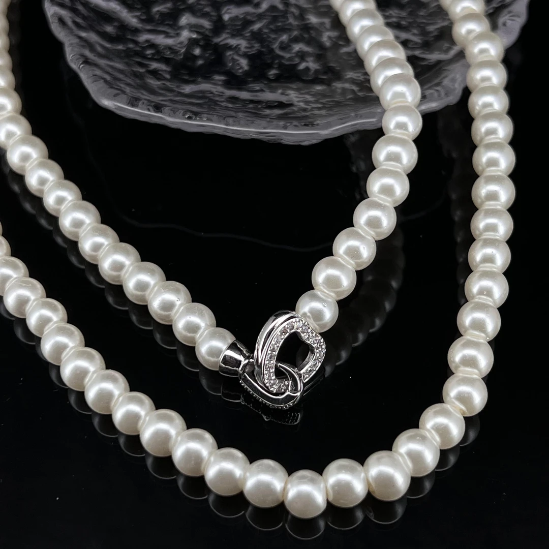 6163白色爱心项链