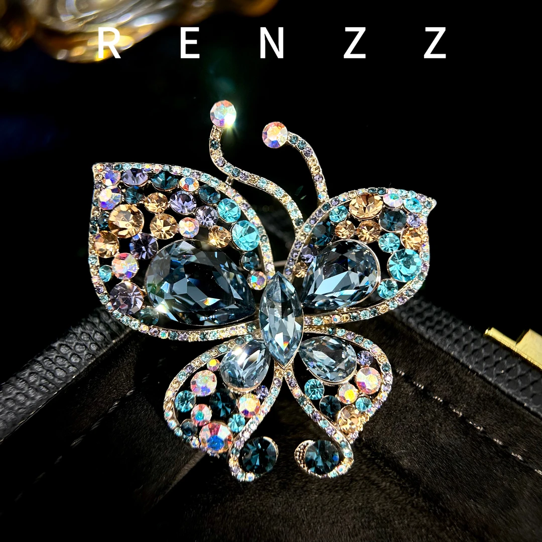 2058蓝色蝴蝶胸针