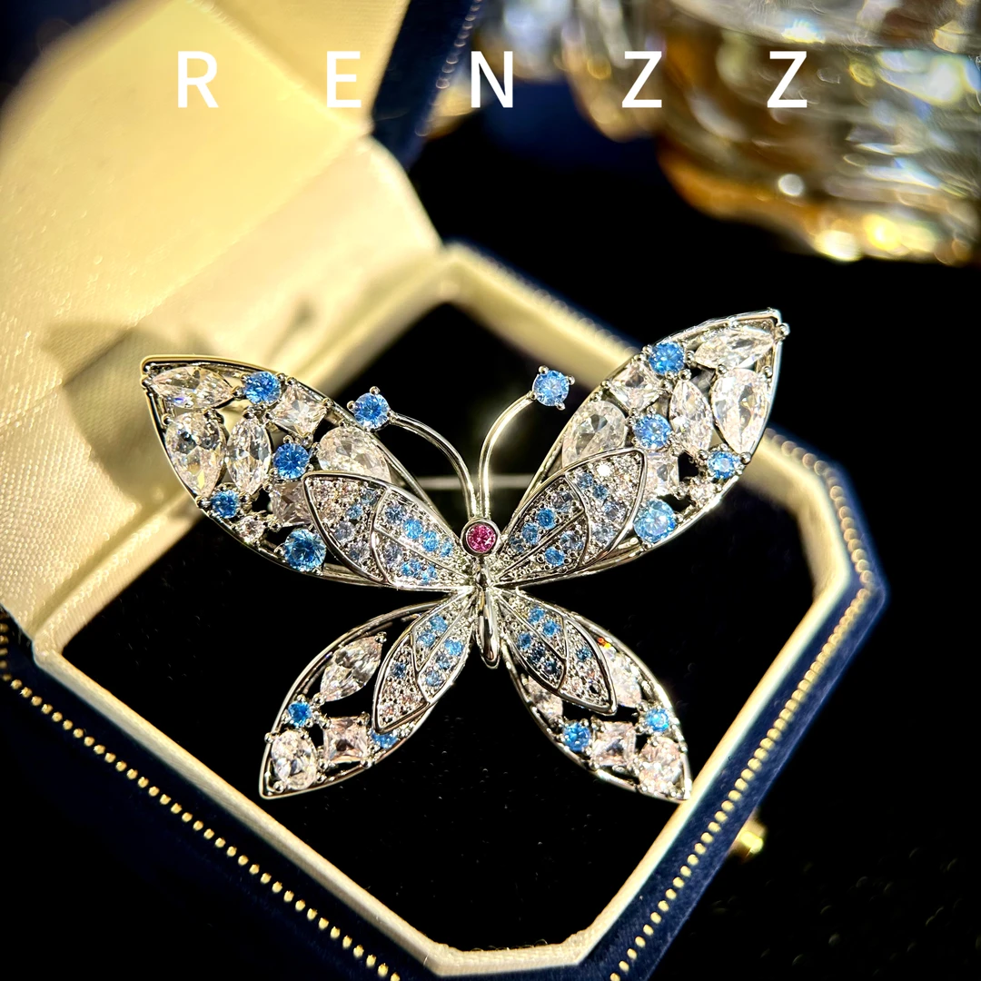 2737蓝色蝴蝶胸针