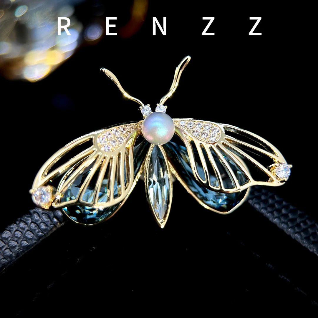 1825蓝色蜜蜂高定西服送礼胸针