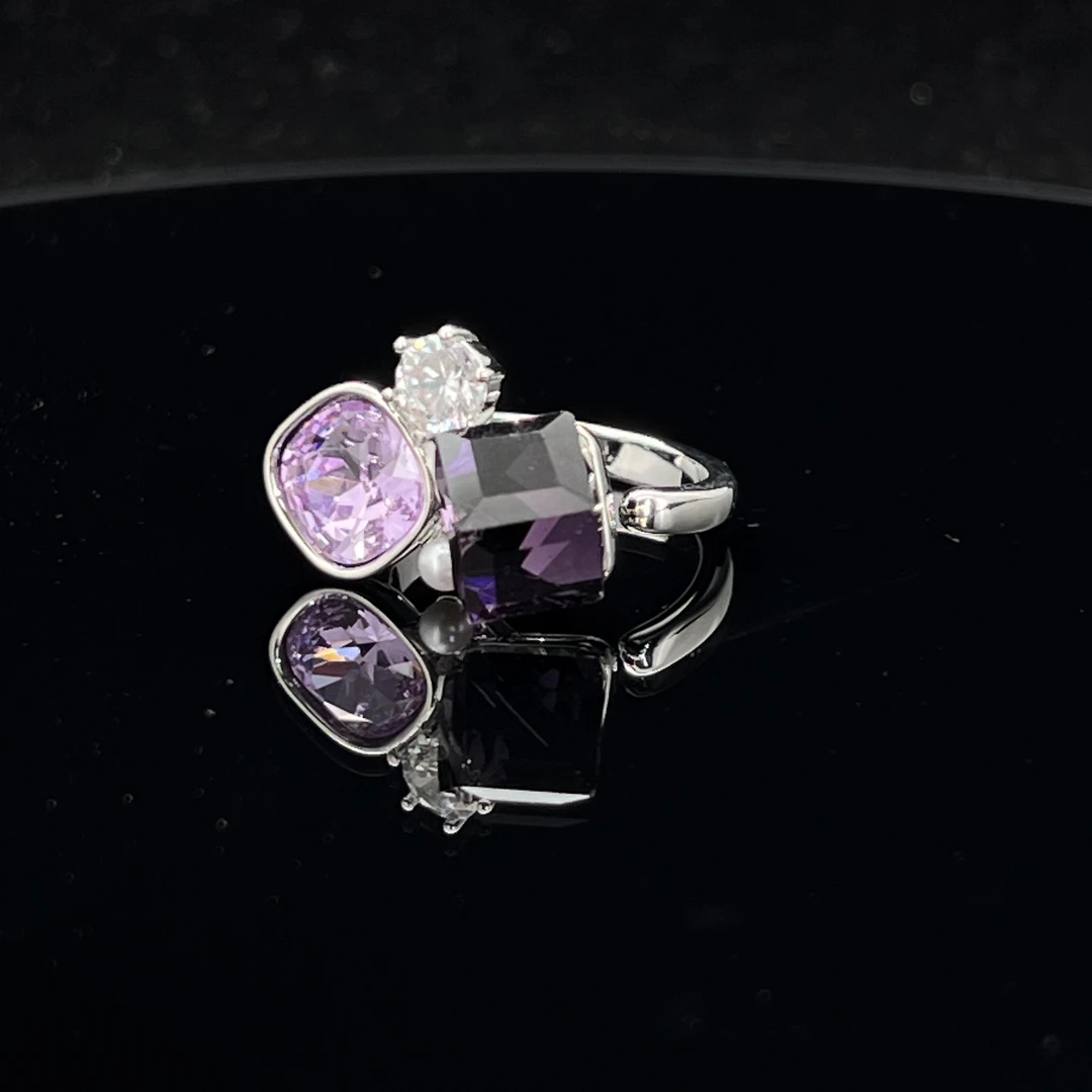 1464紫色方块戒指