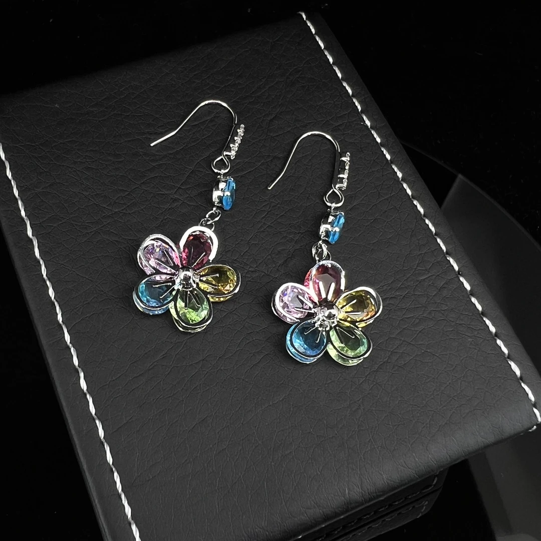 6436气质五彩花耳钉