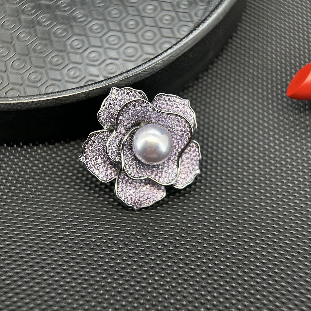 2026法★【紫色山茶花】设计师重工百搭胸针