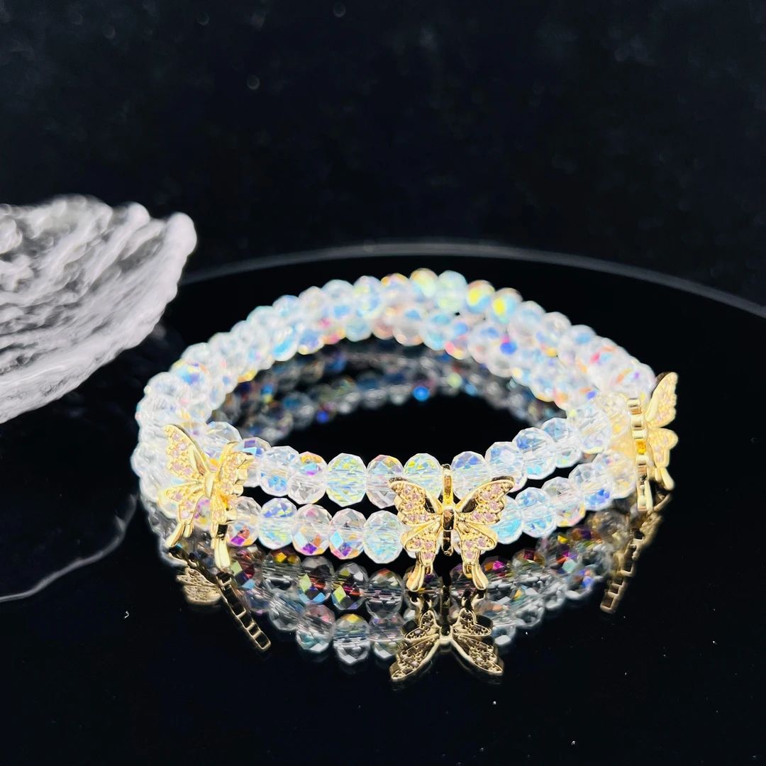 6318白色蝴蝶手链