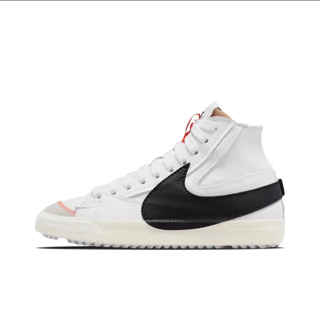 Nike Blazer Mid77 耐磨防滑 中帮休闲鞋男女同款 白黑DD3111-100