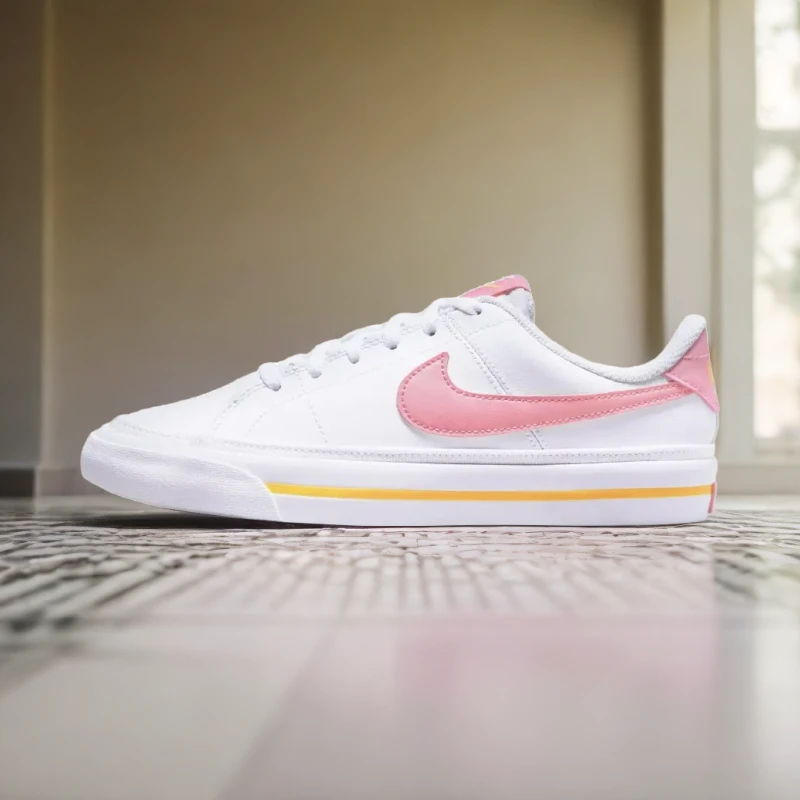 Nike/耐克 Court Legacy(GS)简约休闲板鞋白粉色DA5380