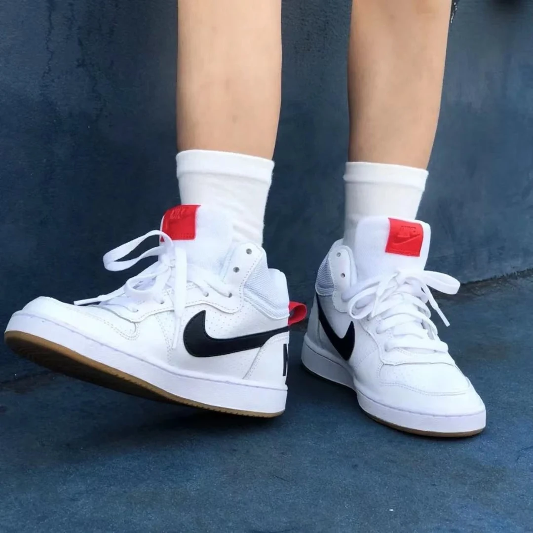 （雨露优选）35..5码 NikeCOURT MID GS板鞋839977-107