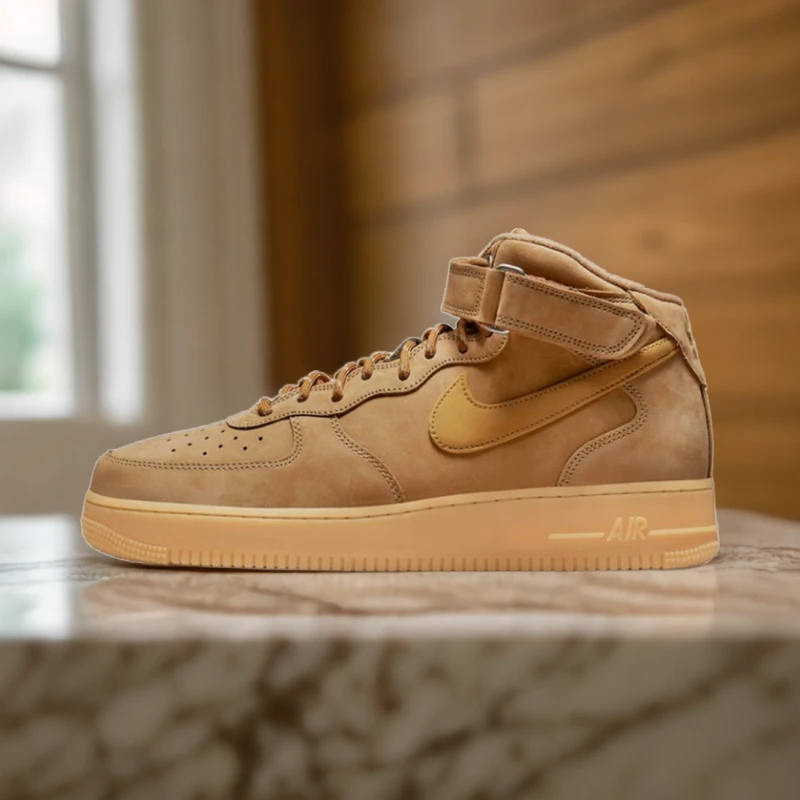 奥莱/Nike耐克DJ9158 男子AF1空军一号运动鞋小麦棕色高帮休闲鞋