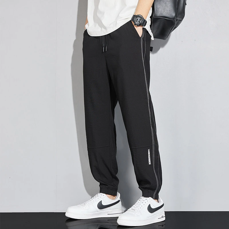 瑟图肖男士舒适透气高端夏款裤子休闲裤薄款束脚垂感运动卫裤男