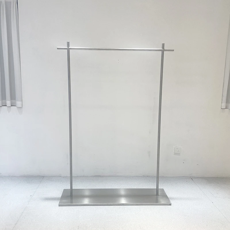 服装店展示架不锈钢落地式挂衣架女装店网红货架移动中岛陈列道具