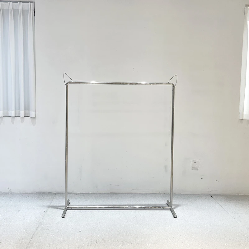 不锈钢拉服装店中岛男女装童装专用落地货架陈列道具挂衣架