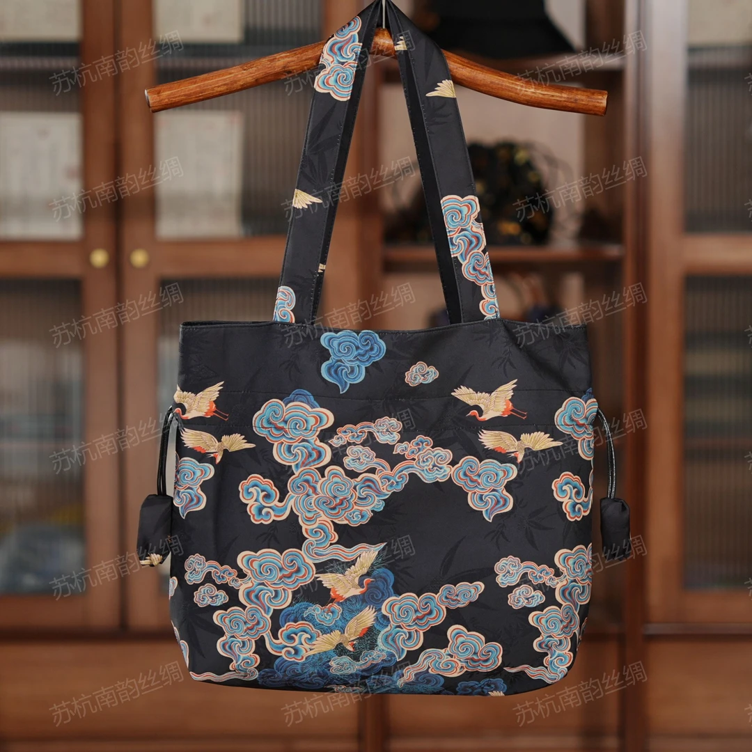 新【F74-101 仙鹤包】39*34手提包挎包新中式气质国风女士民族复古