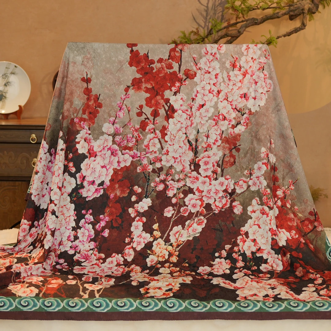 【A32-43春到人间】140*140丝巾气质披肩香云纱老料时尚