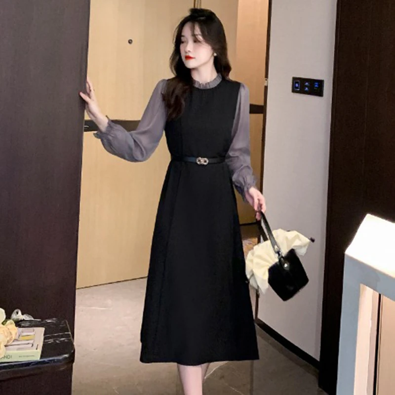 2025年新款连衣裙女法式内搭温柔年会富家小千金气质7532