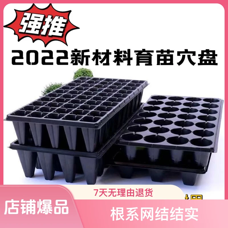 育苗穴盘育苗盘加厚无毒PET蔬菜多肉芽菜扦插盘秧苗盘草莓育苗盆。