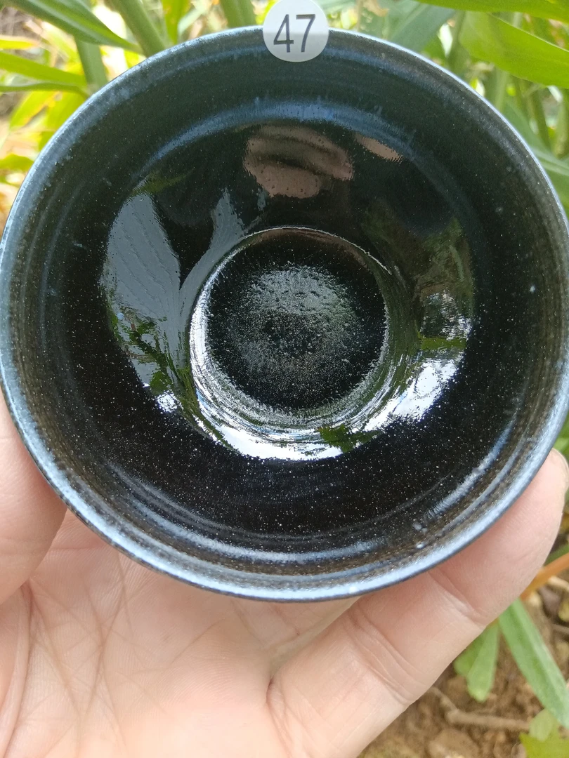 一纹一盏龙窑柴烧，建窑建盏乌金主人杯。