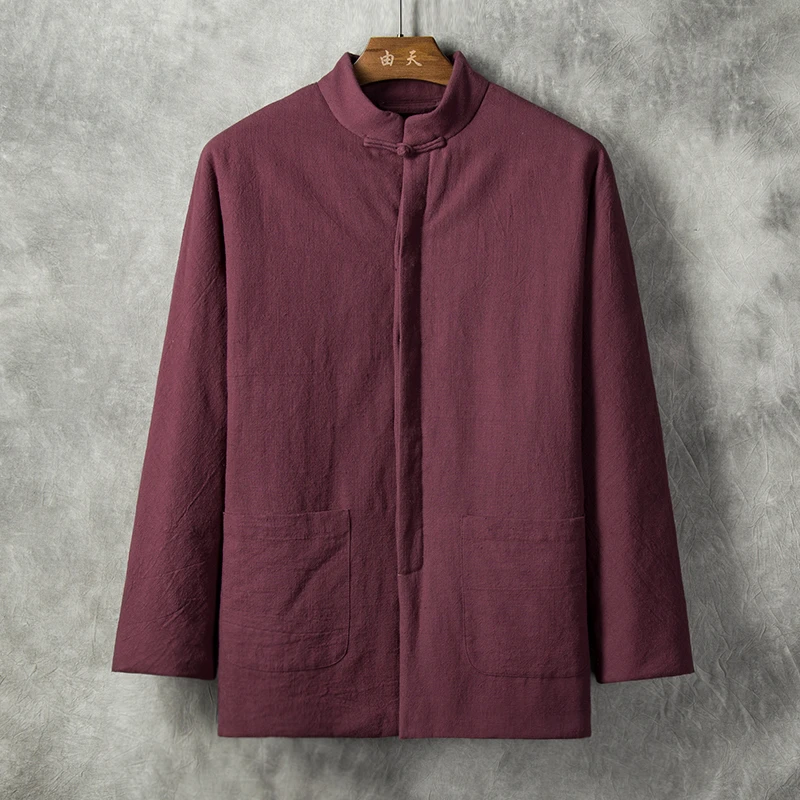 由天丨断码男装中国风棉衣中老年唐装棉袄立领复古风中式棉服外套