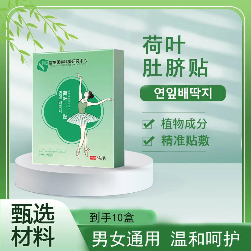 【到手10盒】韩国科美研究中心荷叶贴草本萃取艾灸贴温和