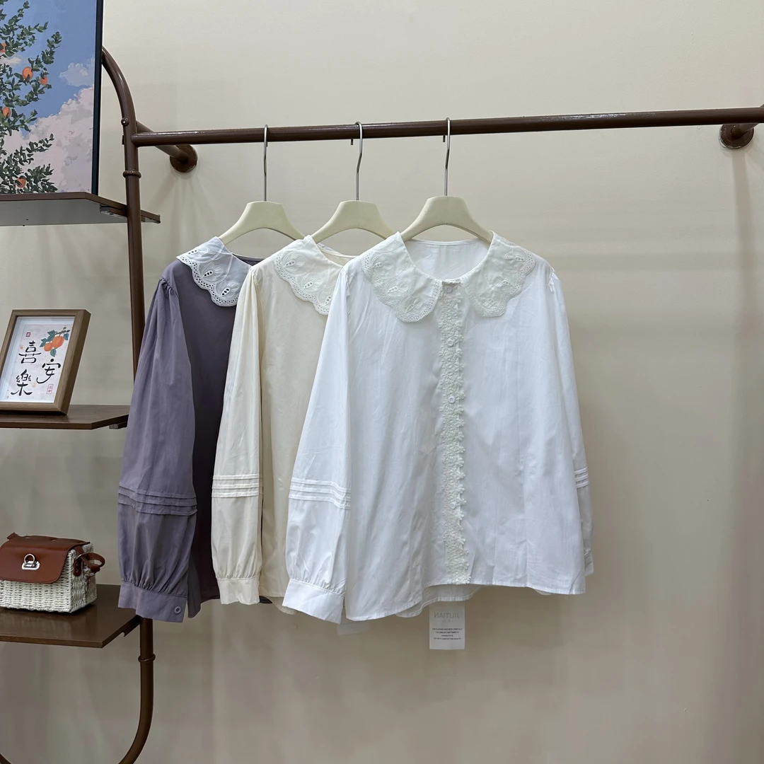 【九妹森系】新款大码衬衫高品质百搭洋气时尚显瘦韩版甜美小清新