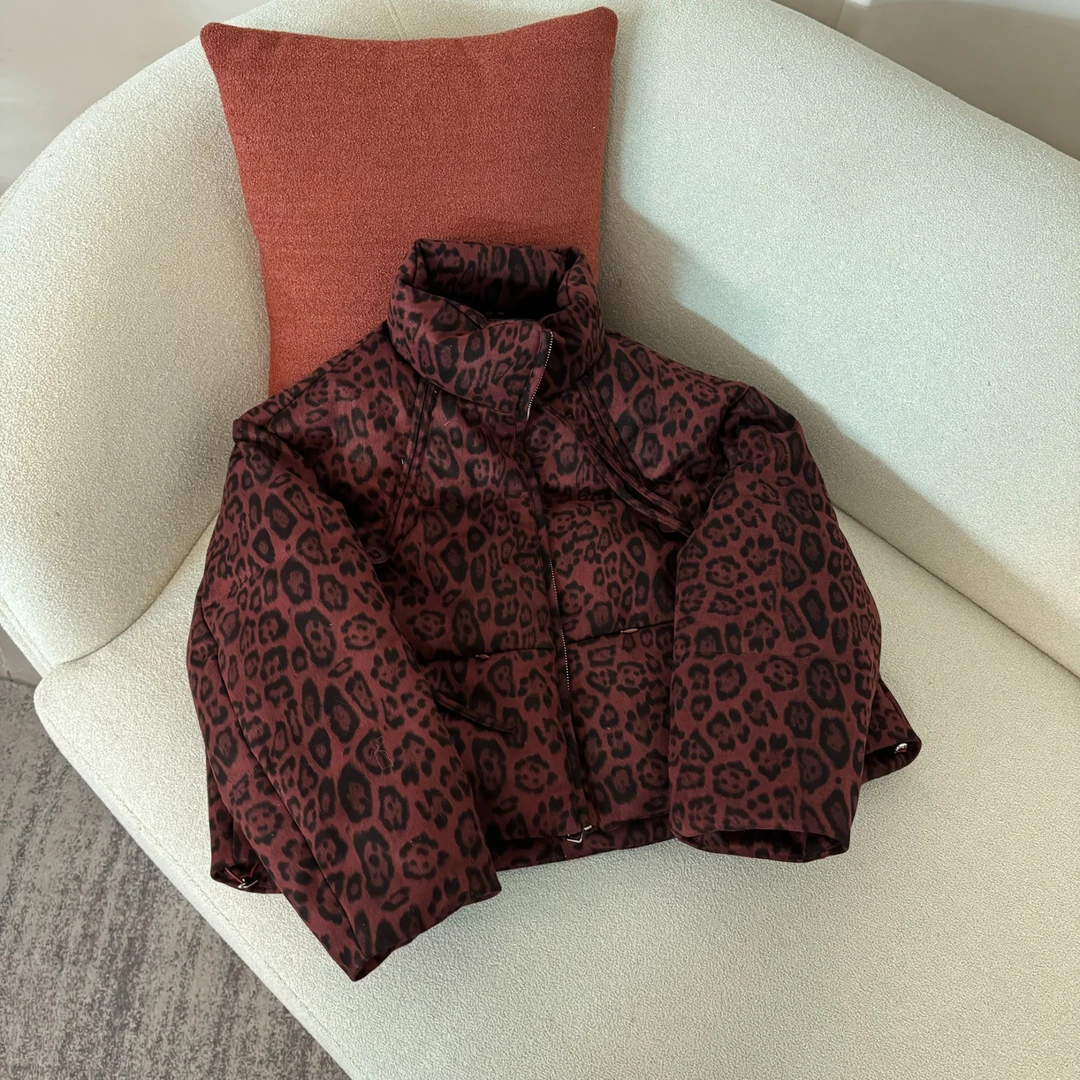 【DTWW大头韦韦】冬季加厚豹纹麂皮绒棉衣外套915610