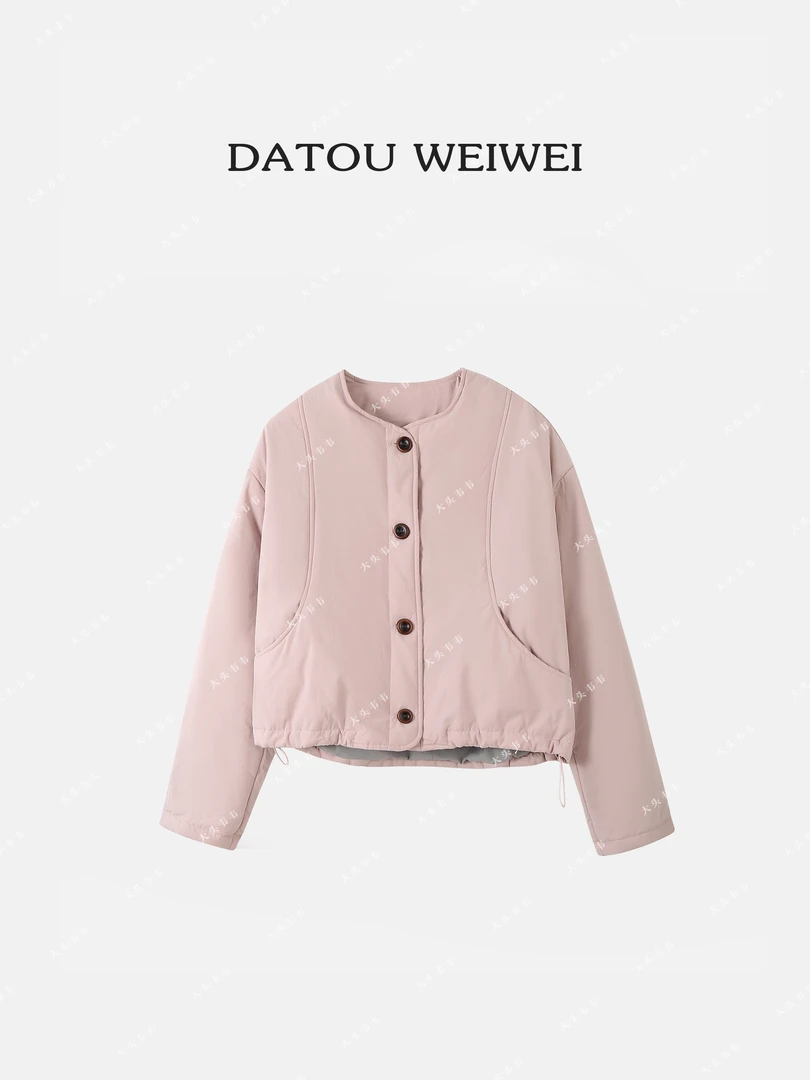 【DTWW大头韦韦】冬季灰粉加厚百搭休闲棉衣外套665820